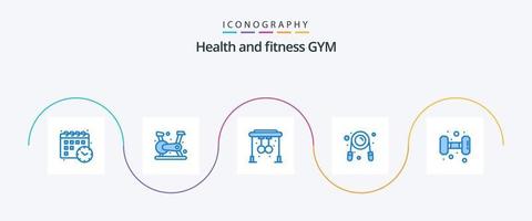 Gym Blue 5 Icon Pack Including training. fitness. fitness. gym. fitness vector