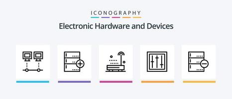 Devices Line 5 Icon Pack Including check. backup. movie. approve. smart. Creative Icons Design vector