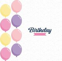 Happy Birthday To you Balloon background for party holiday birthday promotion card poster vector