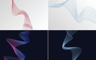 Modern wave curve abstract vector backgrounds for presentations. flyers. and brochures