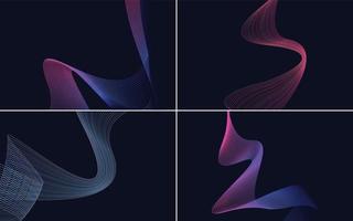 Modern wave curve abstract vector backgrounds for a contemporary look