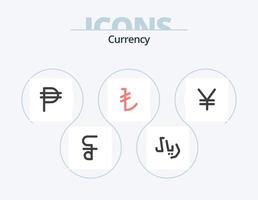 Currency Flat Icon Pack 5 Icon Design. . coins. currency. yen. lira vector