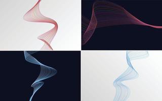 Collection of geometric minimal lines pattern set vector