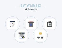 Multimedia Flat Icon Pack 5 Icon Design. . . strategy. todo. checklist vector