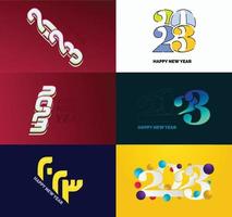 Big Set of 2023 Happy New Year logo text design 2023 number design template vector