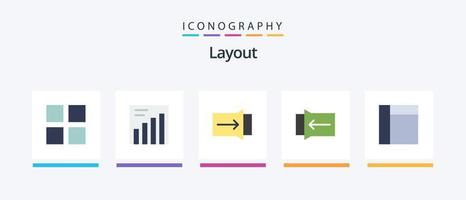Layout Flat 5 Icon Pack Including . grid.. Creative Icons Design vector