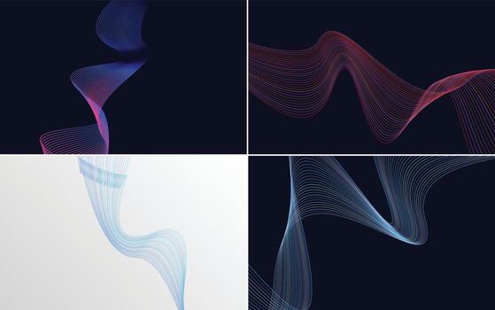 fondos de vector abstracto de curva de onda moderna para un diseño audaz y único