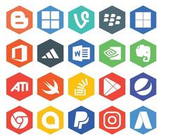 20 Social Media Icon Pack Including apps overflow nvidia stock stockoverflow vector