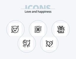 paquete de iconos de línea de amor 5 diseño de iconos. . blindaje. amar. proteccion. contacto vector