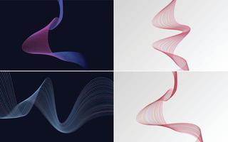 Modern wave curve abstract vector backgrounds for a contemporary and stylish design