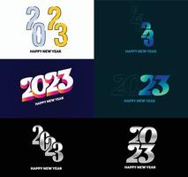 Big Set of 2023 Happy New Year logo text design 2023 number design template vector