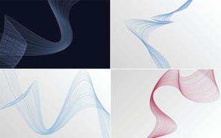 fondos de vector abstracto de curva de onda moderna para un diseño único y moderno