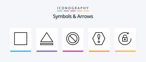 Symbols and Arrows Line 5 Icon Pack Including . delete. open. Creative Icons Design vector