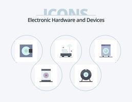 Devices Flat Icon Pack 5 Icon Design. devices. sound. devices. radio. technology vector