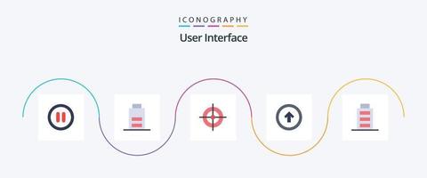 User Interface Flat 5 Icon Pack Including user. battery. interface. up. user vector
