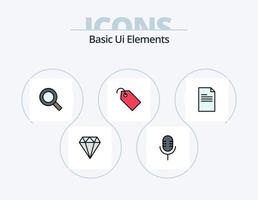 Basic Ui Elements Line Filled Icon Pack 5 Icon Design. man. find. arrow. zoom. magnifier vector