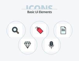 Basic Ui Elements Line Filled Icon Pack 5 Icon Design. man. find. arrow. zoom. magnifier vector