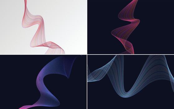 agregue interés visual a sus presentaciones con este conjunto de 4 fondos vectoriales vector