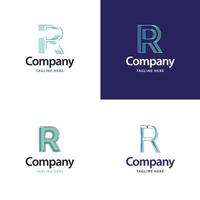 Letter R Big Logo Pack Design Creative Modern logos design for your business vector