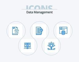 Data Management Blue Icon Pack 5 Icon Design. server. hosting website. file. server. file vector