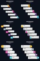 agilice su presentación con infografías vectoriales y líneas de tiempo vector