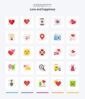 Creative Love 25 Flat icon pack  Such As love. shield. sewing. protection. mobile vector