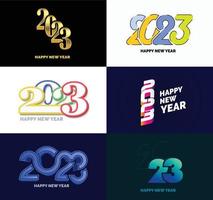 Big Set of 2023 Happy New Year logo text design 2023 number design template vector