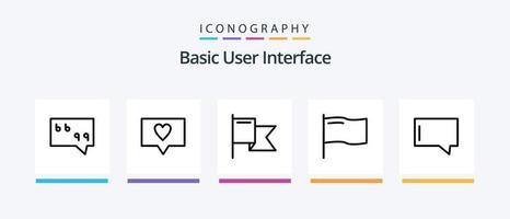 paquete de iconos de línea básica 5 que incluye . mensaje. dominó casino. diseño de iconos creativos vector