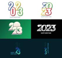 Big Collection of 2023 Happy New Year symbols Cover of business diary for 2023 with wishes vector