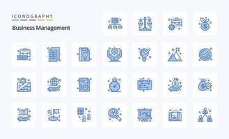 25 Business Management Blue icon pack vector