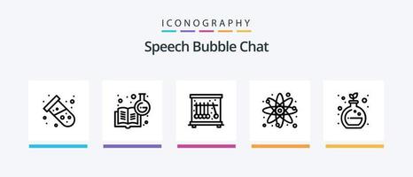 paquete de iconos de línea de chat 5 que incluye mensaje. charlar. alerta. burbuja. conversación. diseño de iconos creativos vector