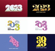 Big Set of 2023 Happy New Year logo text design 2023 number design template vector