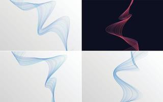 Collection of geometric minimal lines pattern set vector