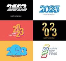 Big Set of 2023 Happy New Year logo text design 2023 number design template vector