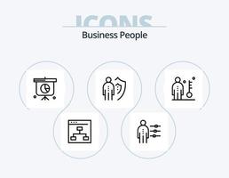 Business People Line Icon Pack 5 Icon Design. corporate. business. people. service. customer vector