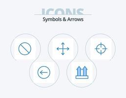 Symbols and Arrows Blue Icon Pack 5 Icon Design. symbols. sign. forbidden. oil. navigation vector