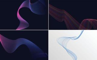 Collection of geometric minimal lines pattern set vector