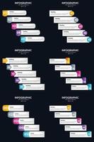 agregue interés visual a su presentación con infografías vectoriales vector