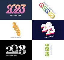 Big Set of 2023 Happy New Year logo text design 2023 number design template vector