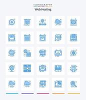 Creative Web Hosting 25 Blue icon pack  Such As fast. access. database. cloud. hosting vector