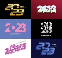 Big Set of 2023 Happy New Year logo text design 2023 number design template vector