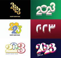 Big Set of 2023 Happy New Year logo text design 2023 number design template vector