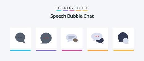 Chat Flat 5 Icon Pack Including . conversation. message. chat. message. Creative Icons Design vector