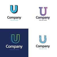 Letter U Big Logo Pack Design Creative Modern logos design for your business vector