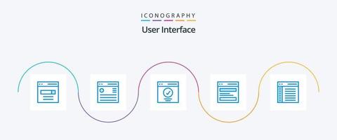 interfaz de usuario azul 5 paquete de iconos que incluye héroe. comunicación. menú. usuario. mensaje vector