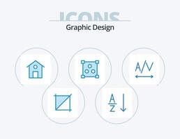 diseño azul paquete de iconos 5 diseño de iconos. . edificio. . texto vector