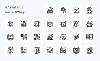 25 Internet Of Things Line icon pack vector