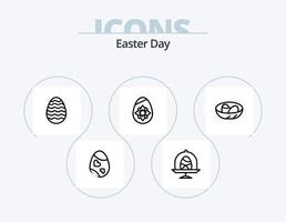 Easter Line Icon Pack 5 Icon Design. decoration. easter. animal. bottle. wine vector