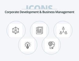 Corporate Development And Business Management Line Icon Pack 5 Icon Design. user. personal. delete. people. communication vector