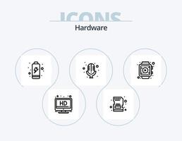 paquete de iconos de línea de hardware 5 diseño de iconos. . hardware. hardware. bricolaje hardware vector